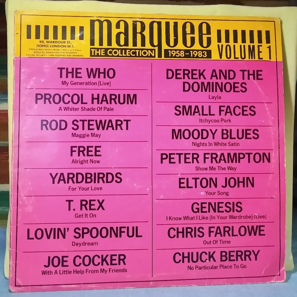 Marquee The Collection 1958-1983 London Press Vinyl record